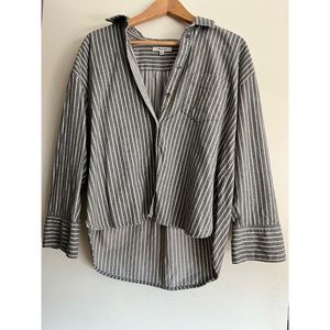 Madewell striped boxy button up/button down